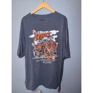 Six Flags Fiesta Texas Iron Rattler Roller Coaster Graphic T-Shirt Grey 3XL
